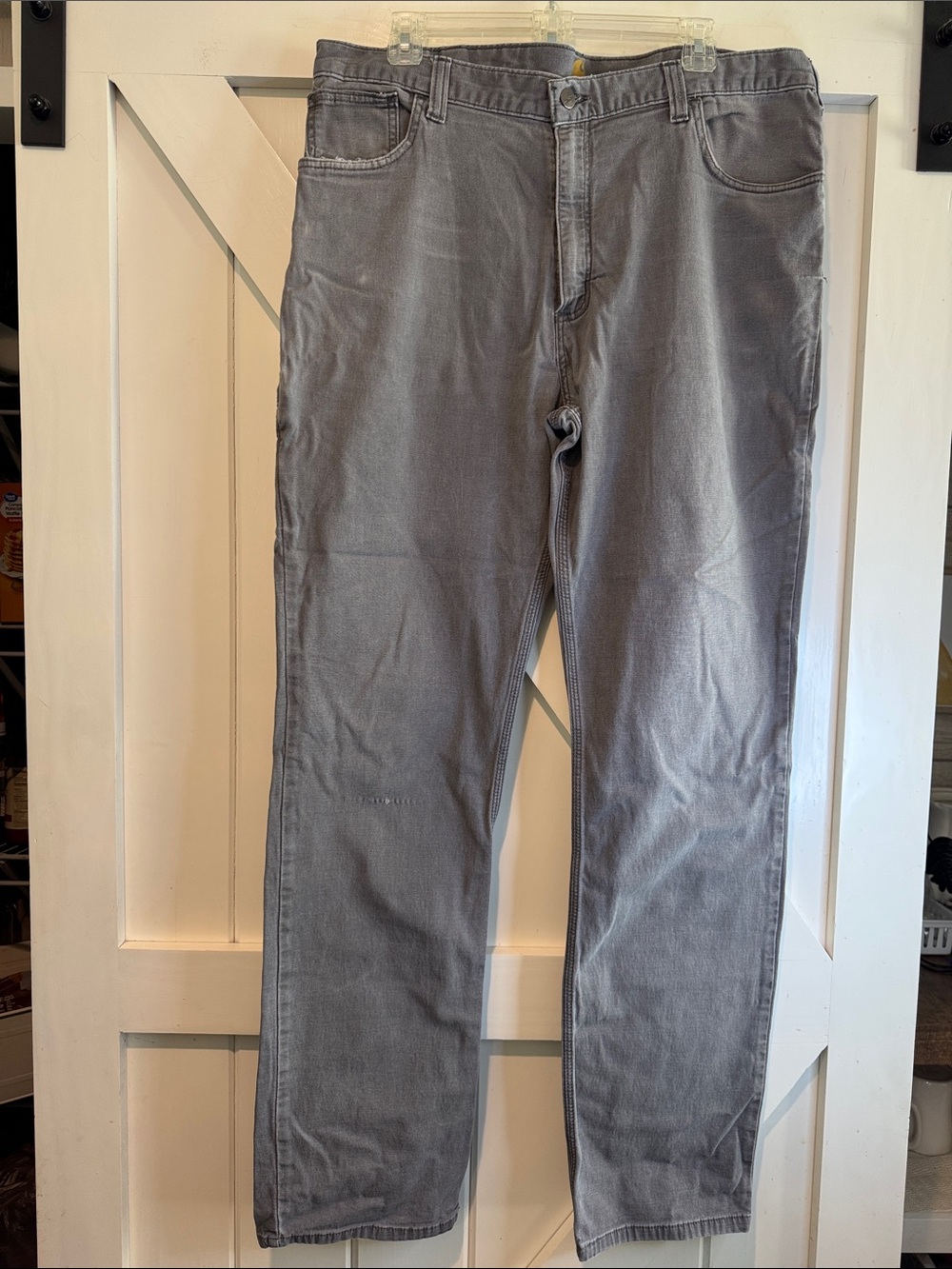 Carhartt Men's Gray Straight-Leg Jeans